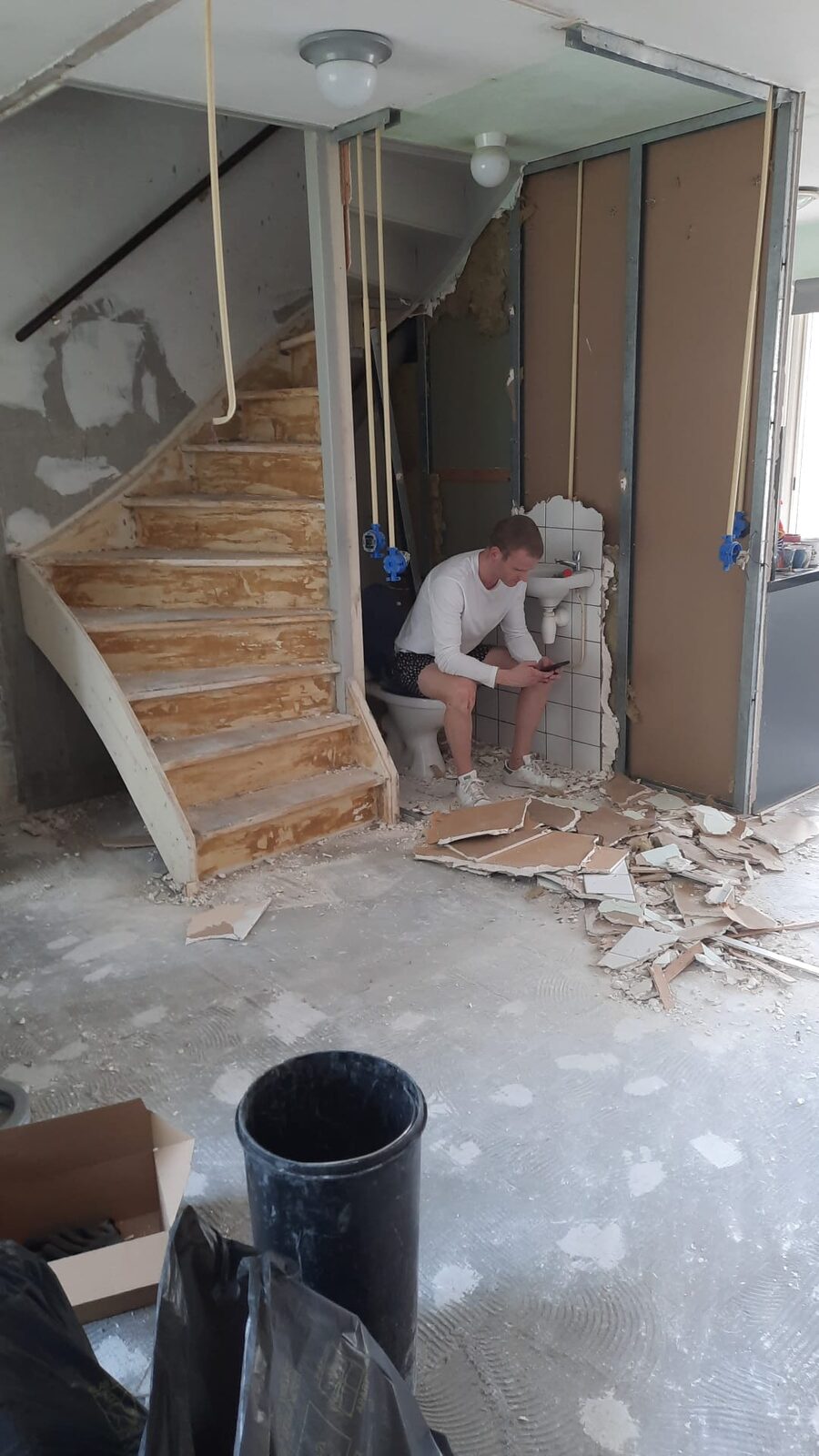 Verbouwing woning — sloopwerk begane grond